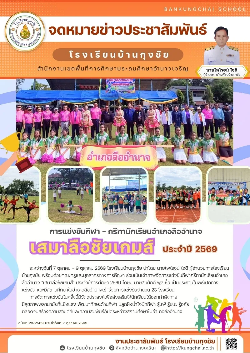 การแข่งขันกีฬากรีฑานักเรียนอำเภอลืออำนาจ “เสมาลือชัยเกมส์” ประจำปีการศึกษา 2569
