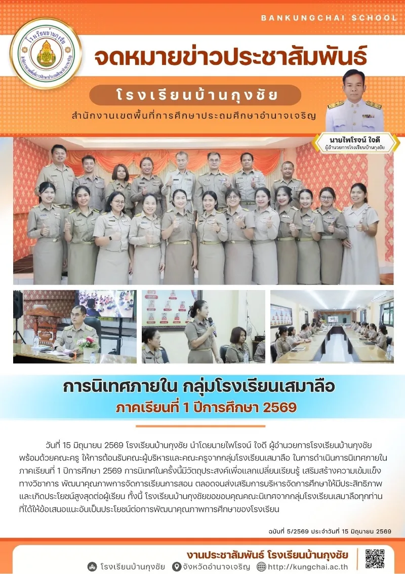 การนิเทศภายใน กลุ่มโรงเรียนเสมาลือ ภาคเรียนที่ 1ปีการศึกษา 2569